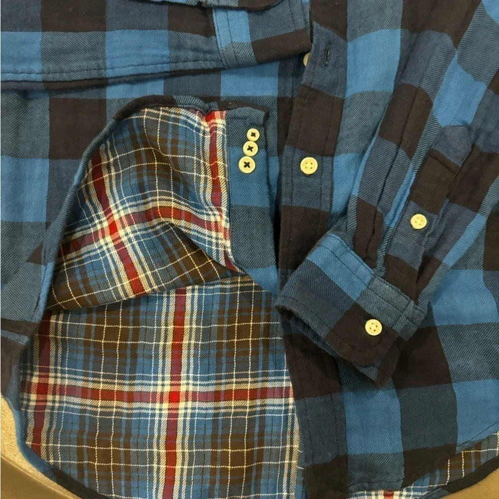 Ralph Lauren Polo NEW Pony-embroidered Blue Plaid Button Down Size M (10/12) - Picture 8 of 10